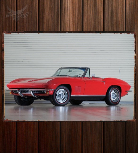 Металлическая табличка Corvette Sting Ray 327 L79 Convertible 